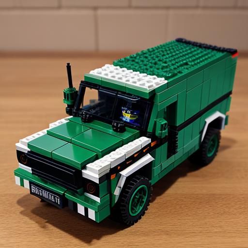 Detailed Lego SWAT Truck Model
