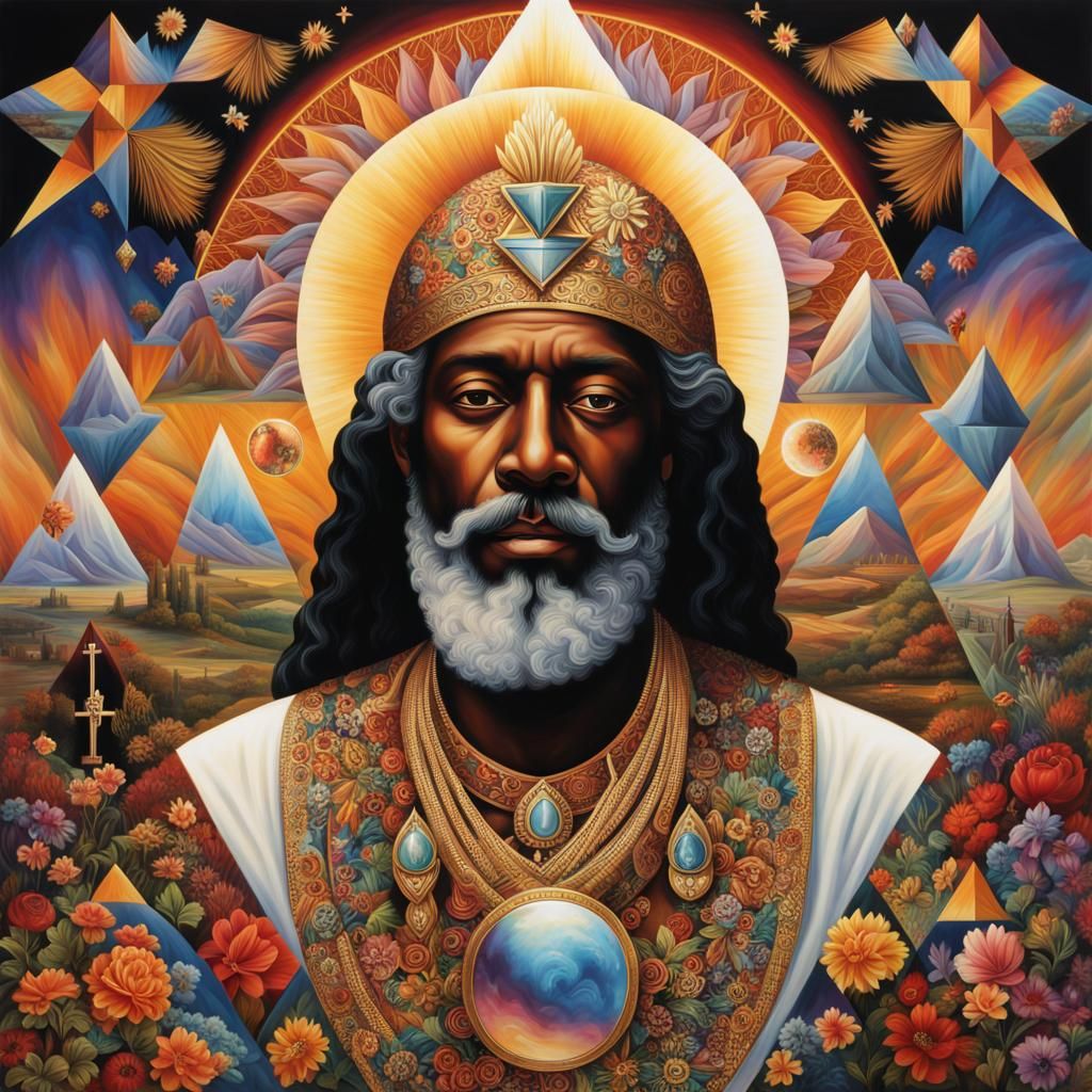 Hyperreal God the Father in Multicolor Tabernacle