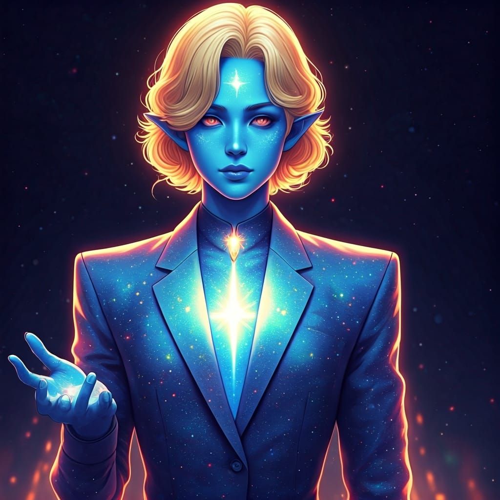 Pastel High Elf Goddess in Anime Style