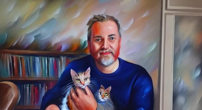 How Would the AI See Myself, Together with my cat, Duchess