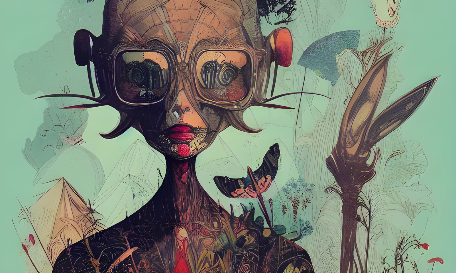 Intricate Bunny Anthro Character in Wonderland