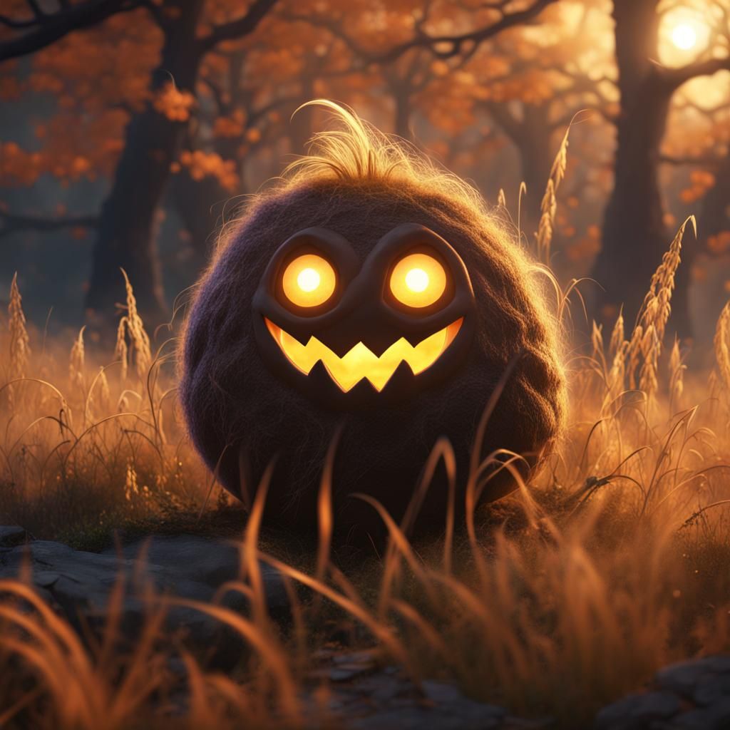 Pumpkaboo Pokémon: Detailed Matte Painting