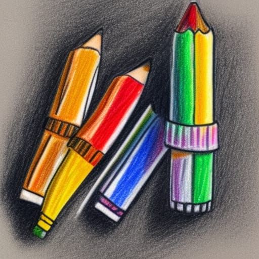 crayon drawing of a crayon, crayon,