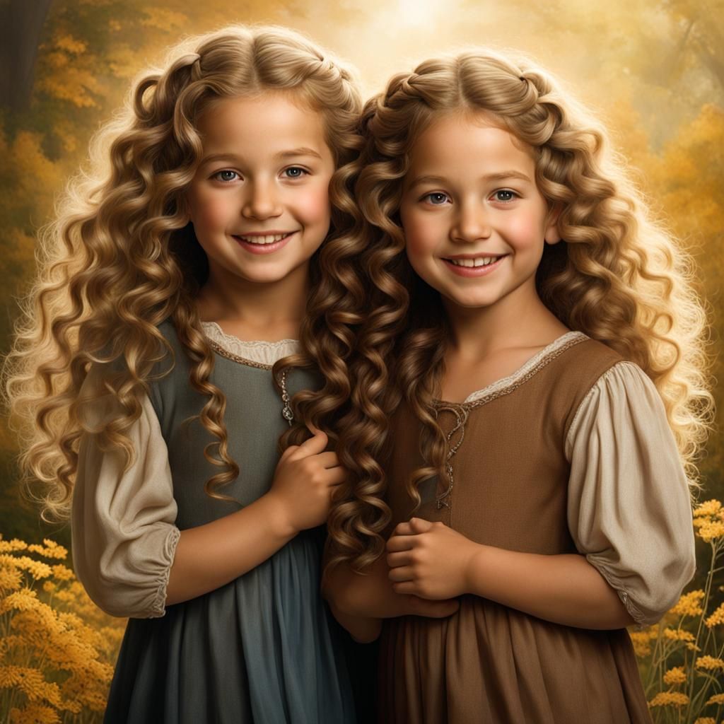 Adgith & Aldwyn the twin daughters of Nestaron, and Saelas. Age 5