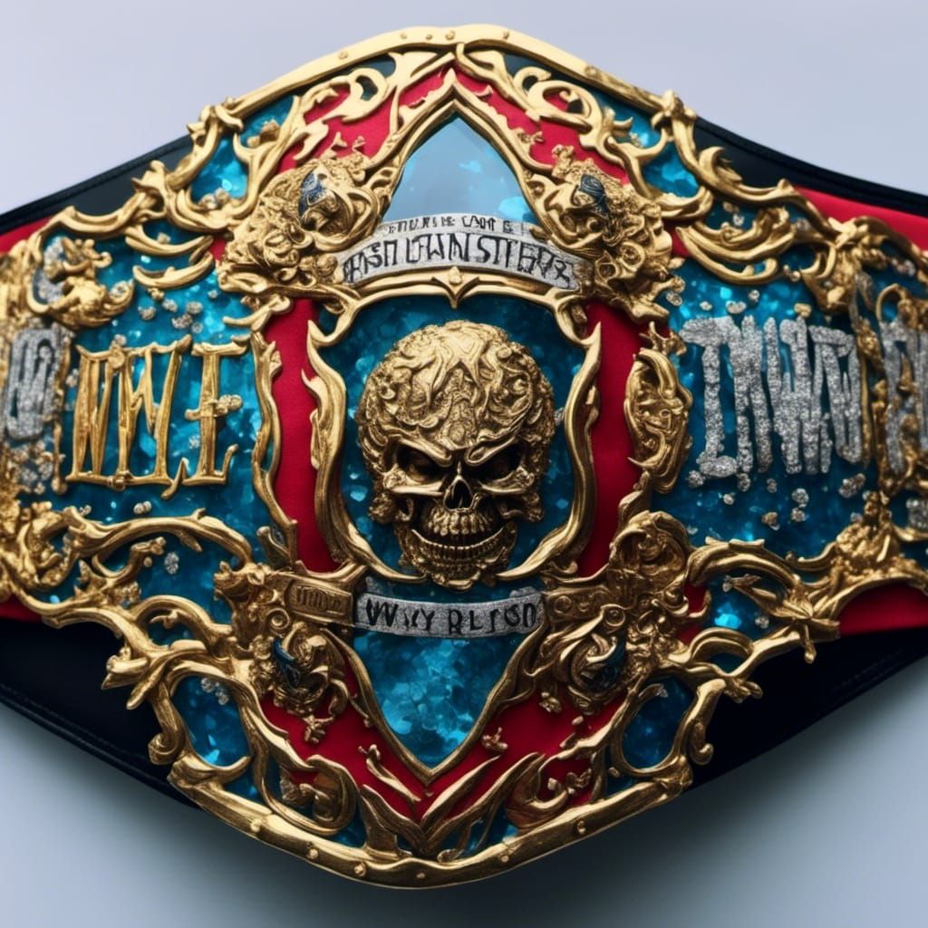 Hyperrealistic WCW Professional Wrestling Championship Title...