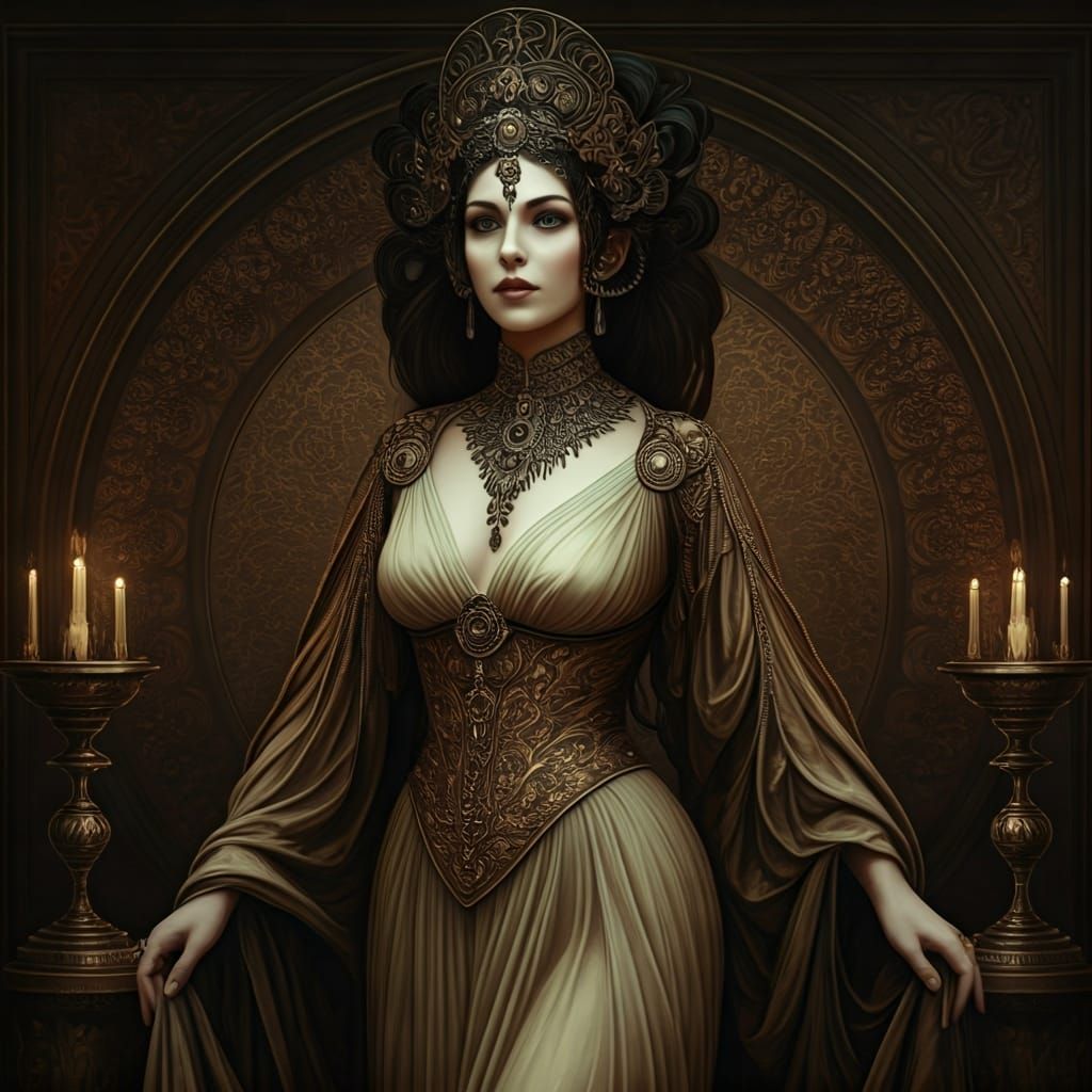 Mysterious Princess Avarica in Luxurious Attire