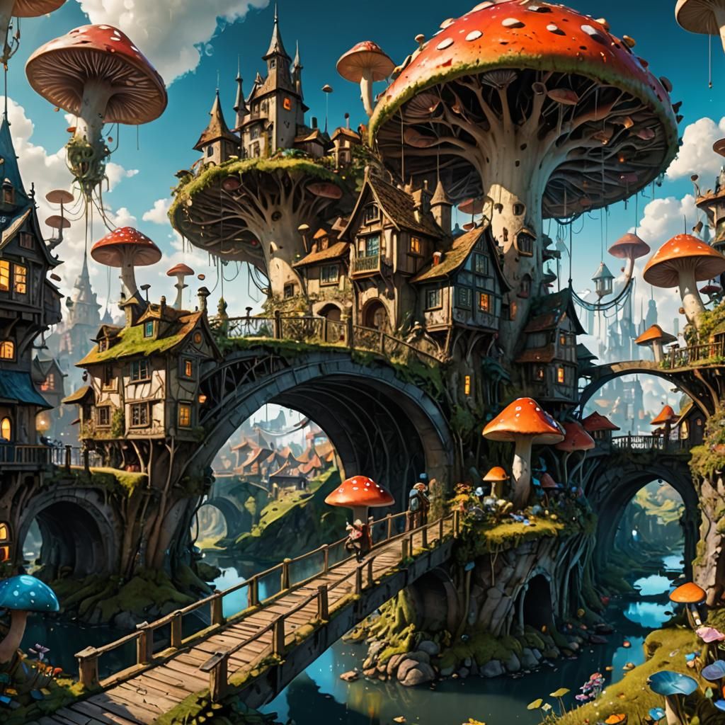 The mushroom village