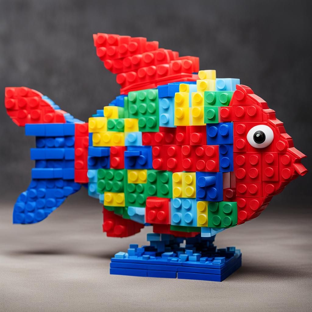 Fish Made of Plastic Bricks