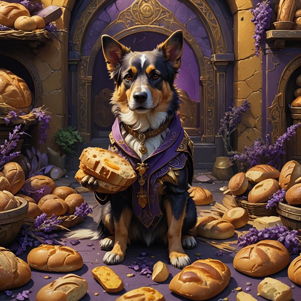 Dog with Bread: Dark Fantasy Concept Art