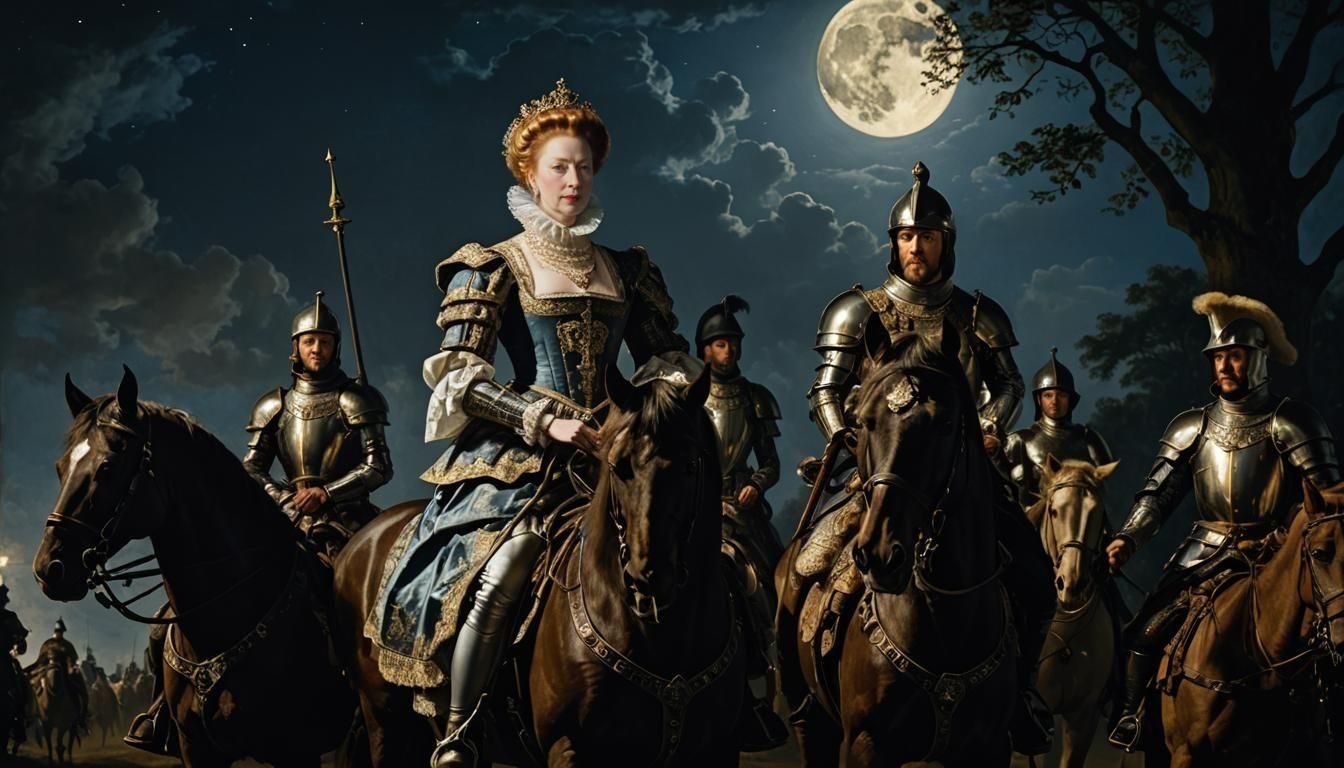 Queen Elizabeth I: Rembrandt-Inspired Steampunk Portrait