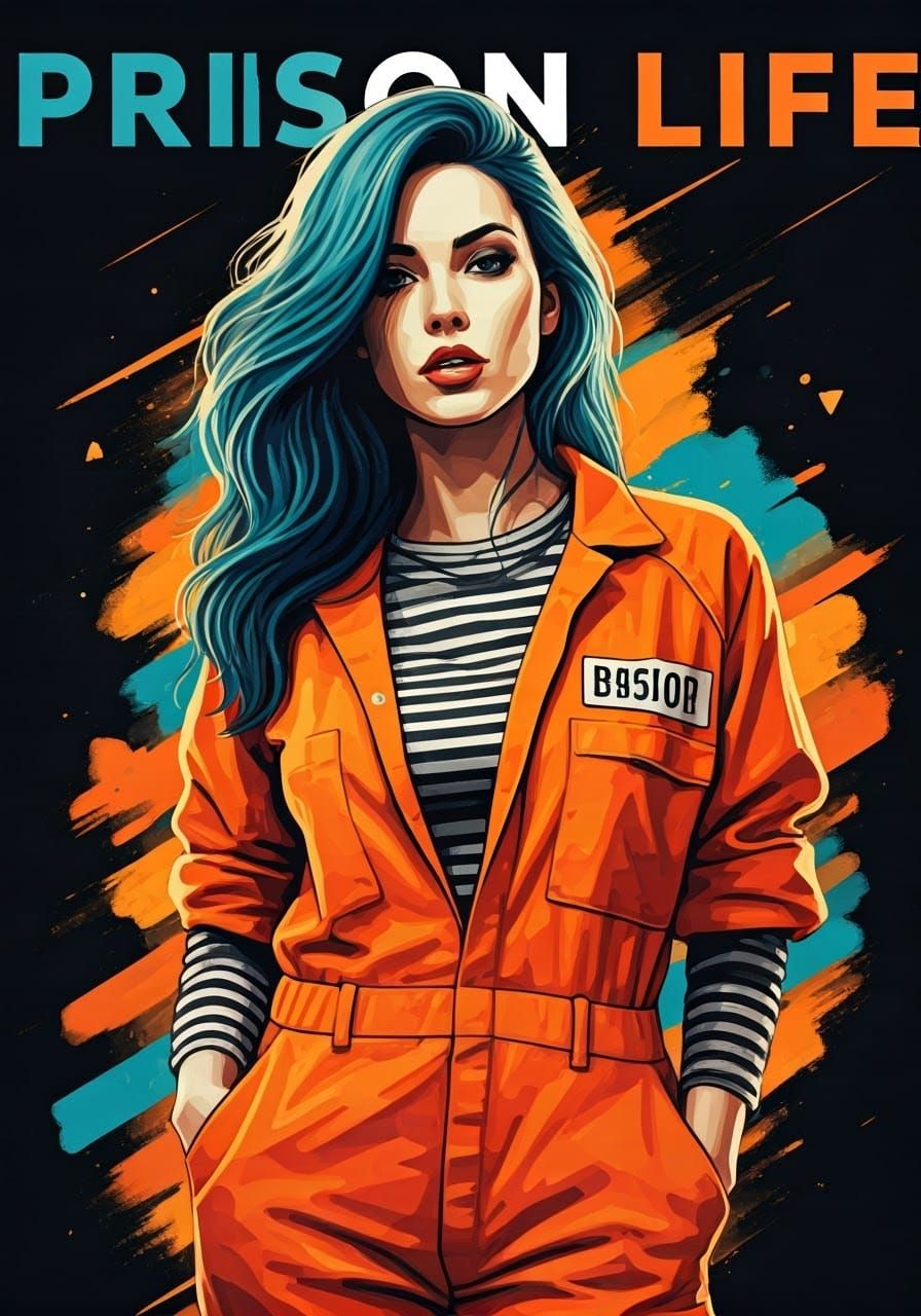 Prison Life Poster in Modern Graphic Design Style