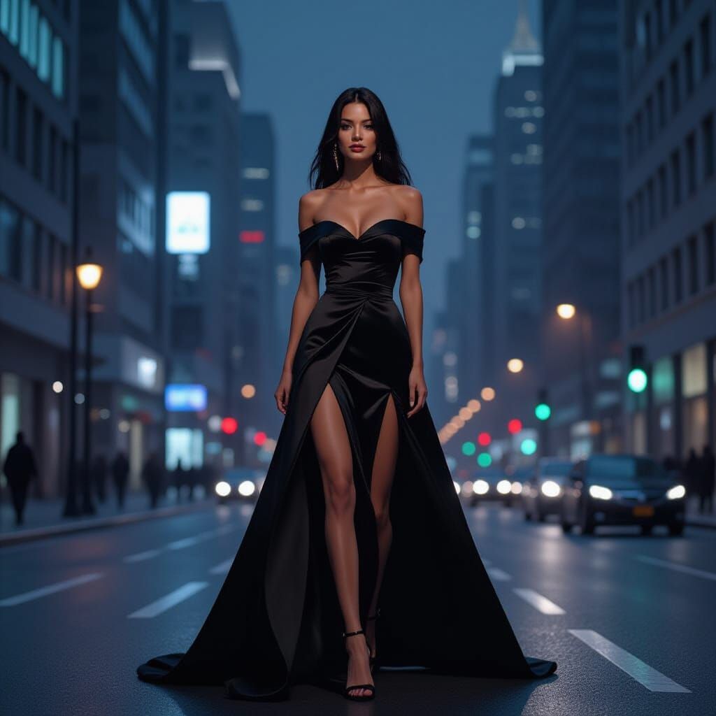 Noir Elegance in a Digital Metropolis