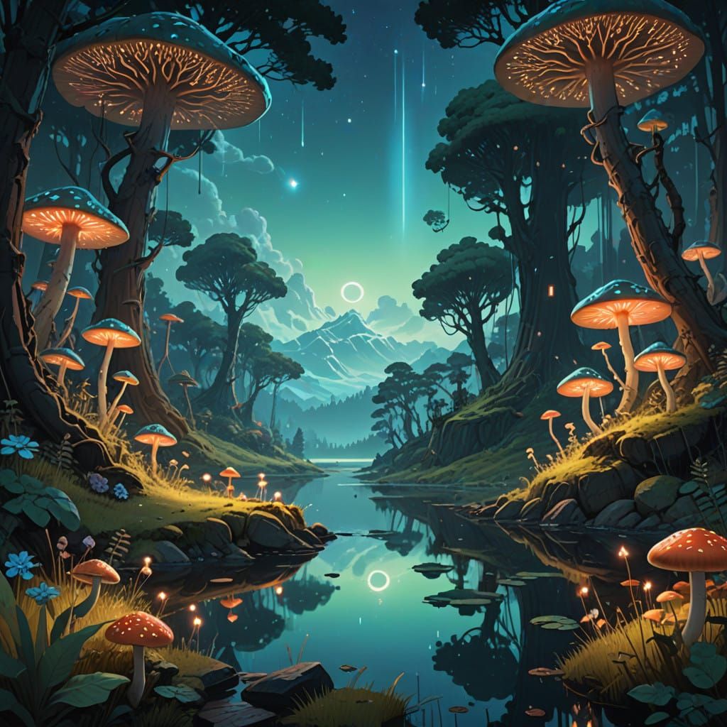 Tranquil Forest Glade in Enchanted Realms