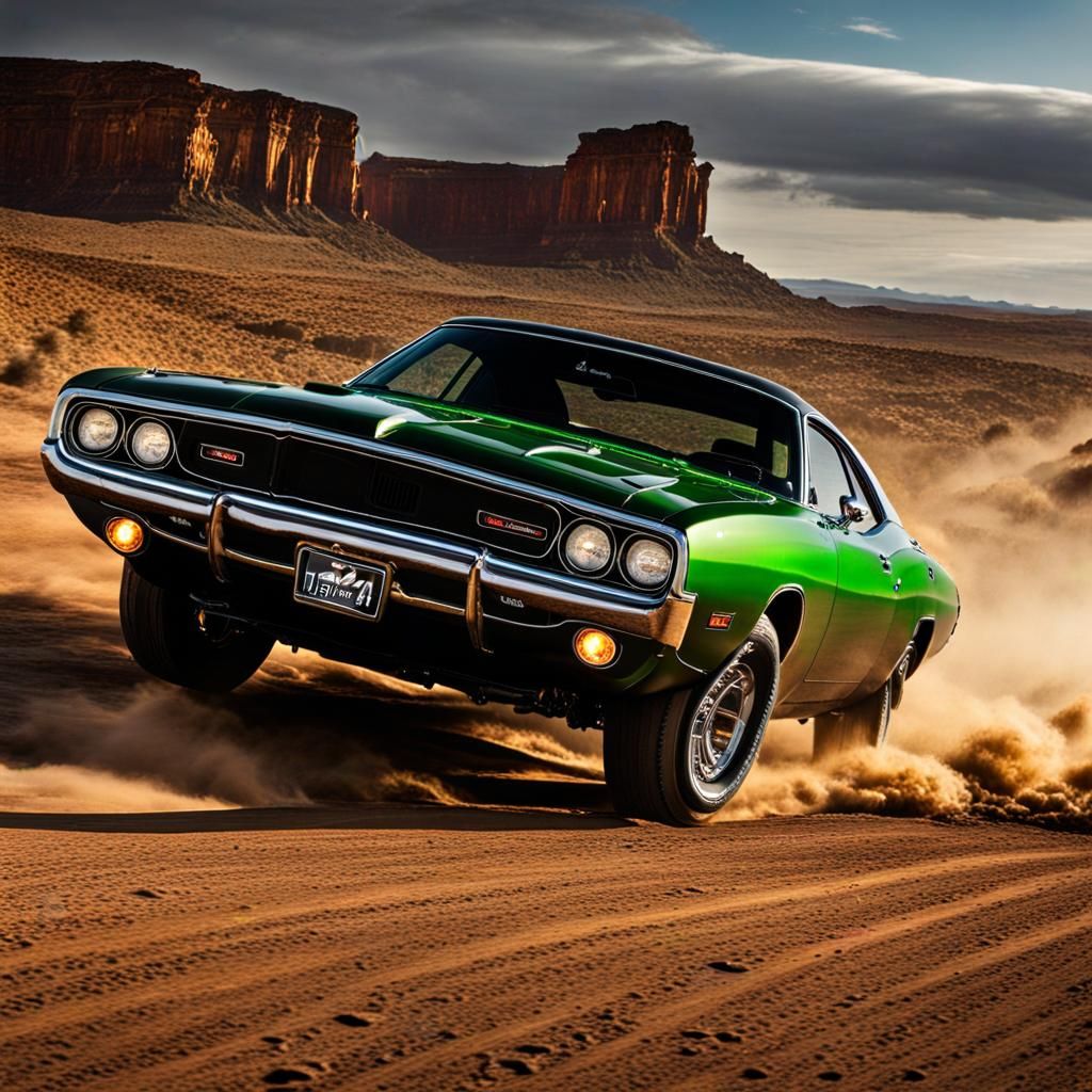 1974 Dodge Charger on Road of Bones