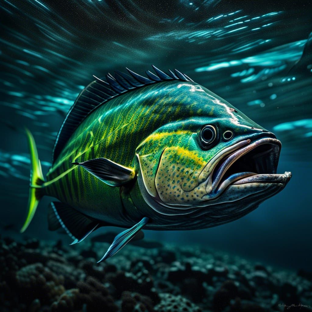 Hyperrealistic Mahi-Mahi Fish in High Definition