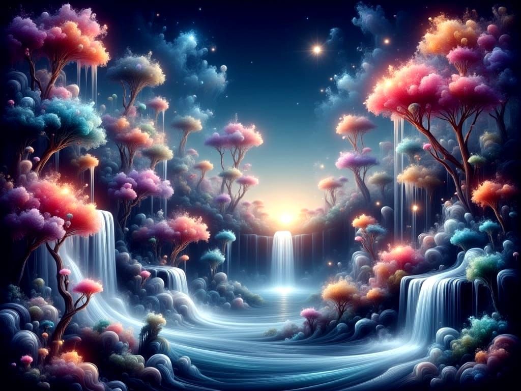 Dreamy Enchantment in Ethereal Watercolor Style