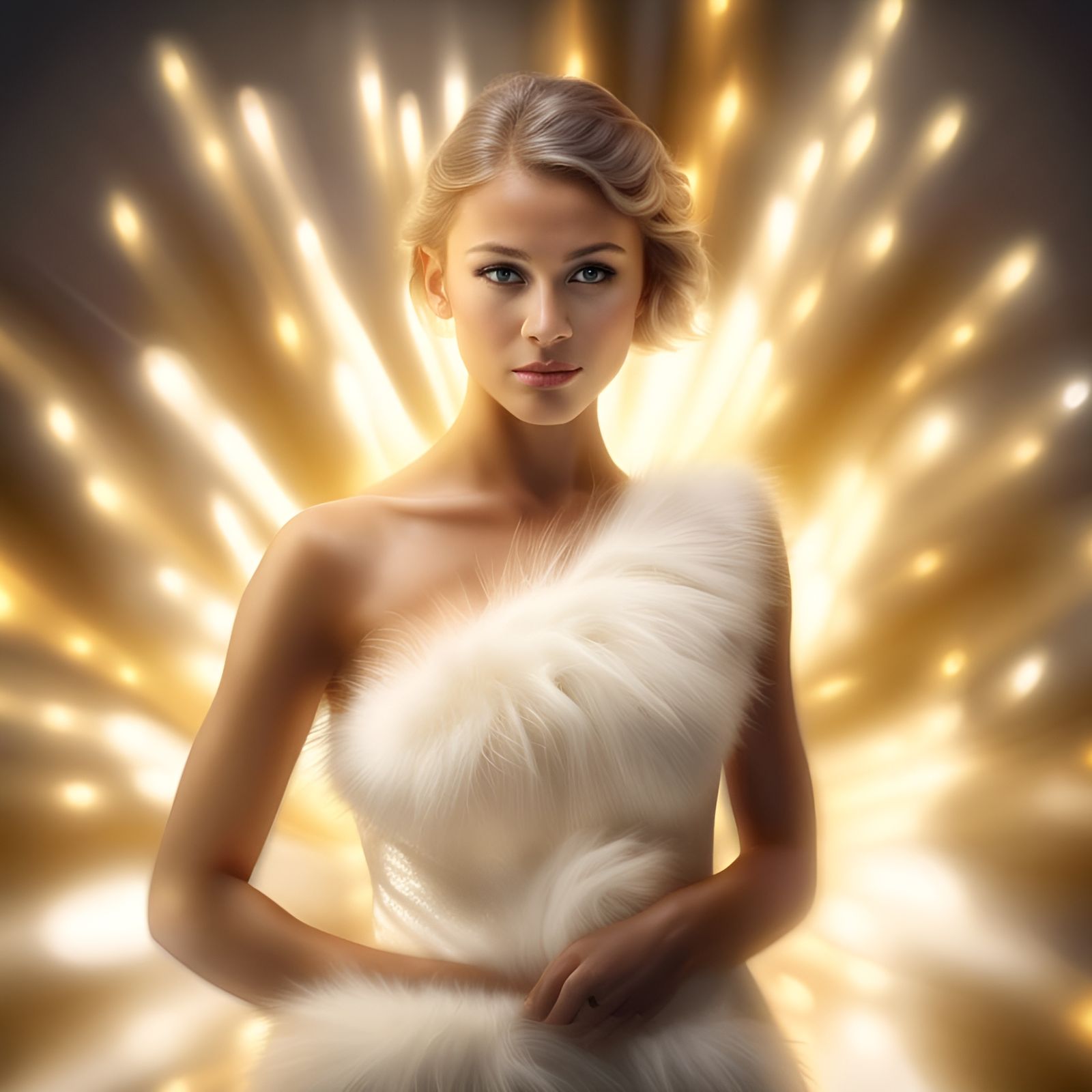 White Dress with sparkle on back