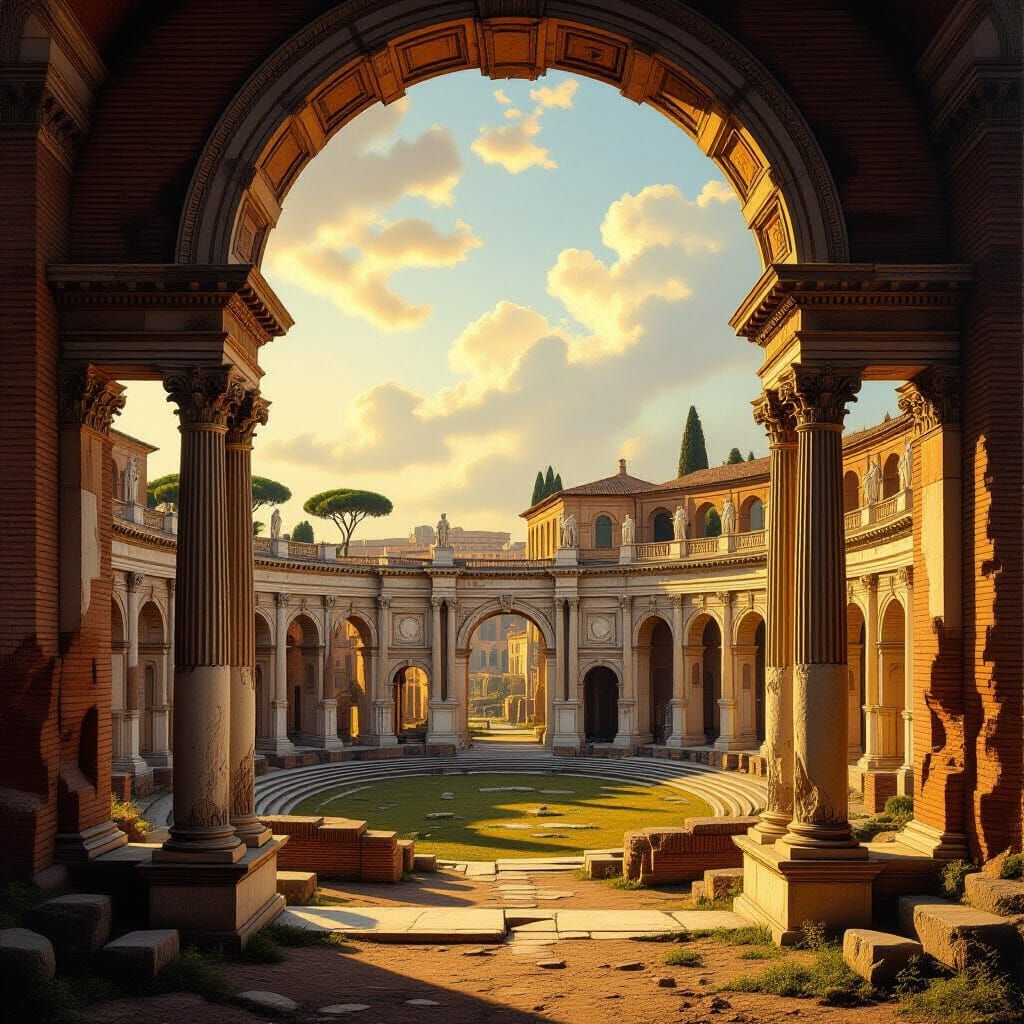 Circo Massimo Ruins in Golden Light
