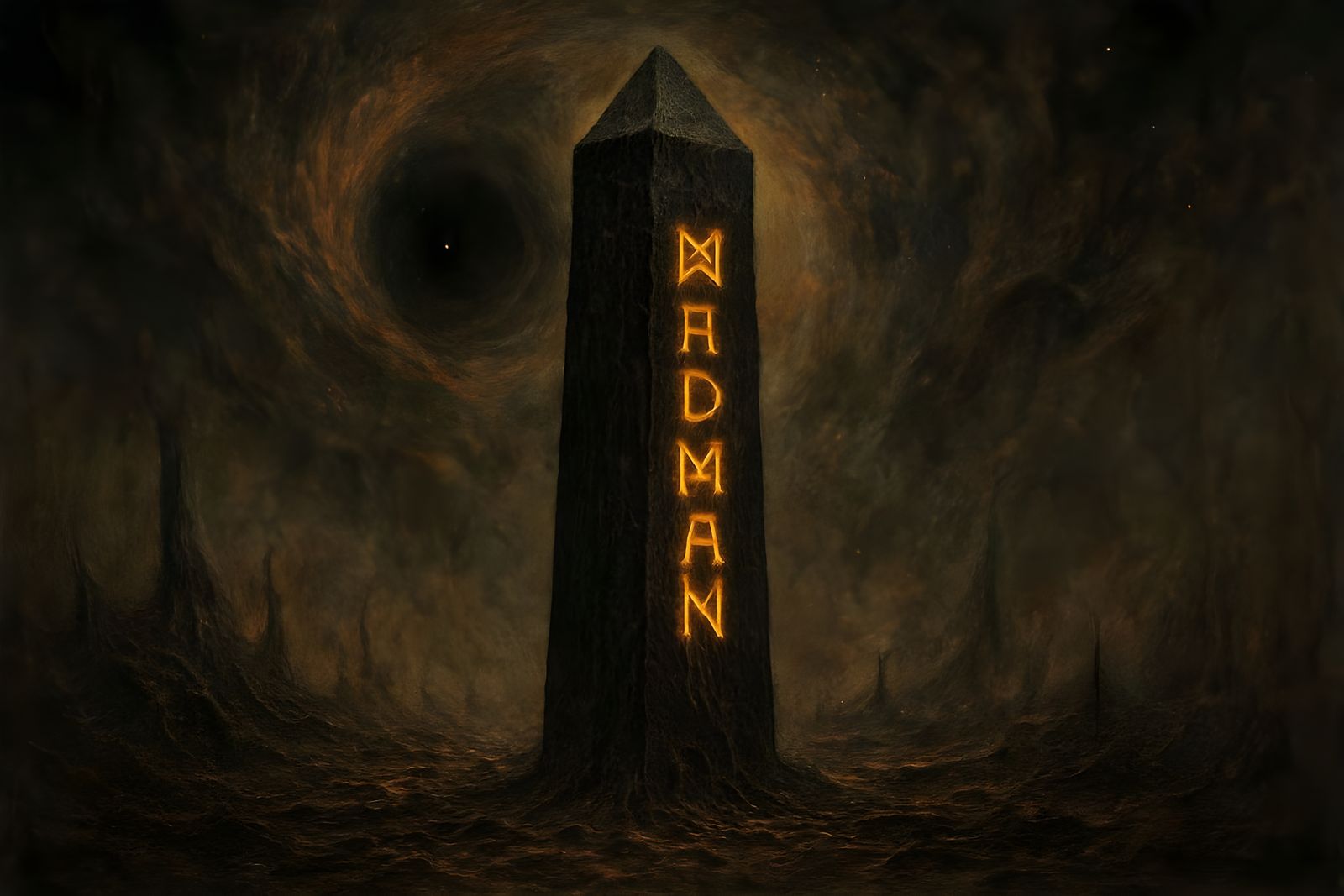 Mysterious Alien Obelisk in Cosmic Horror Style