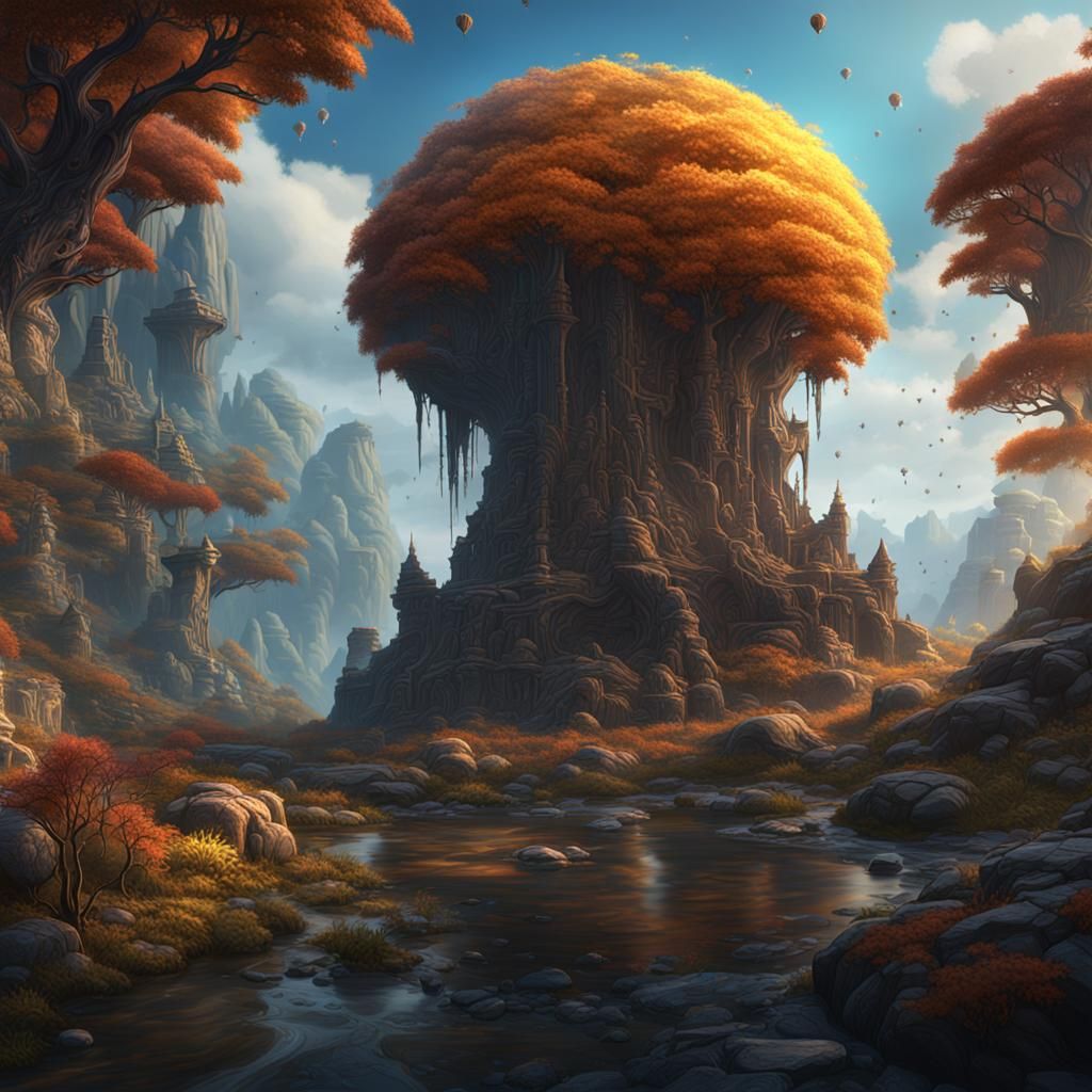 Detailed Matte Painting of a Seed