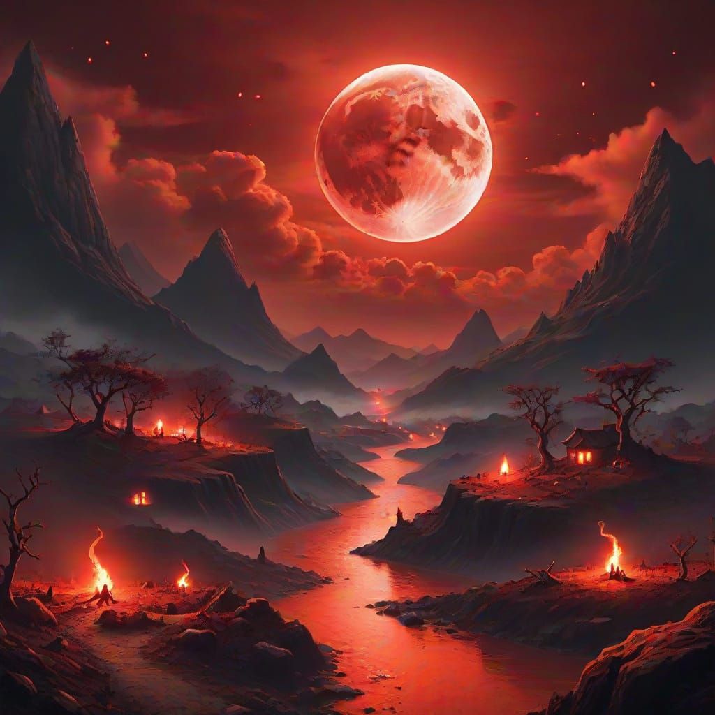 Hellscape Under Blood Moon