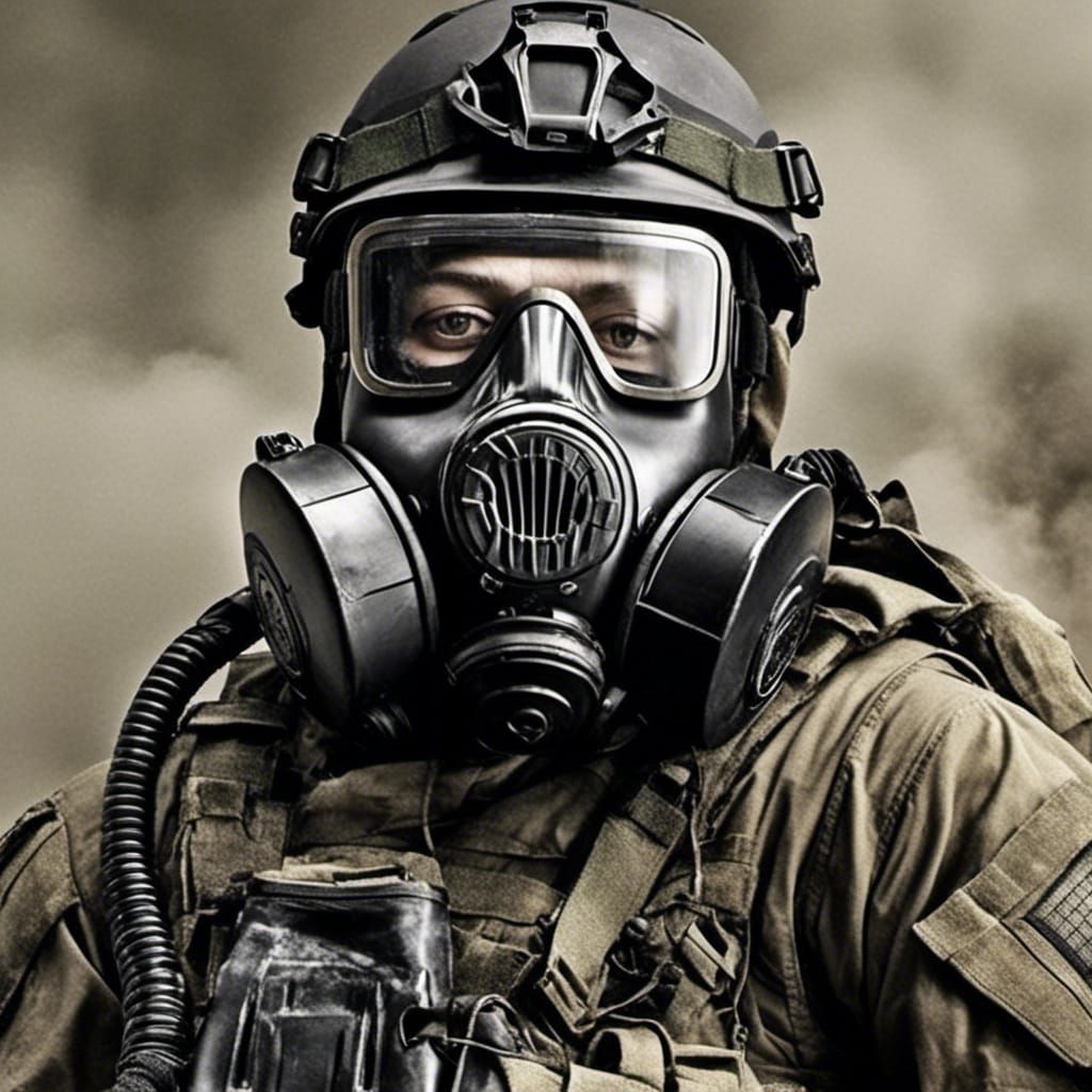 Gas Mask Operator in MW2 Promo Style