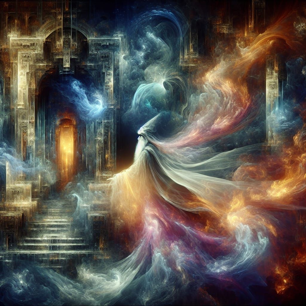 Wizard Phases Through Stone Wall: Fantasy Concept Art