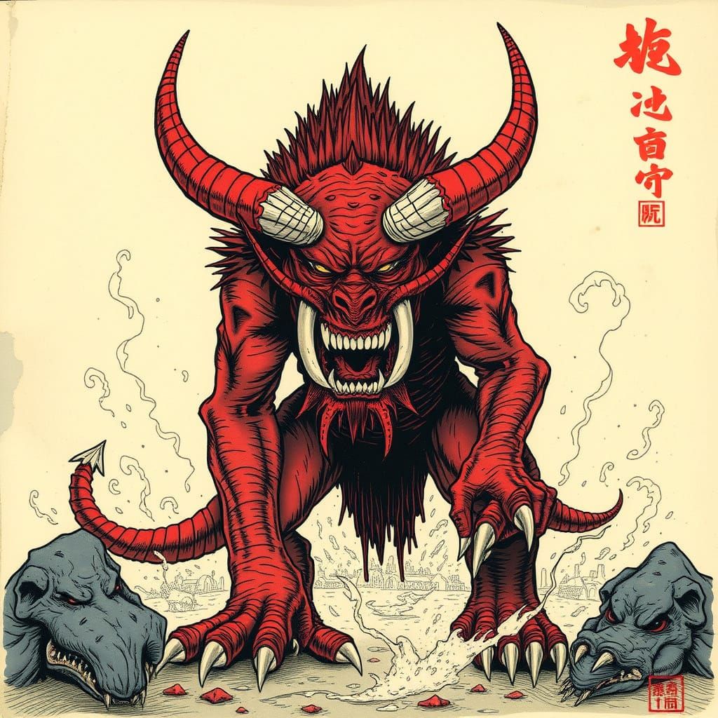 Japanese Oni Demon of Hell