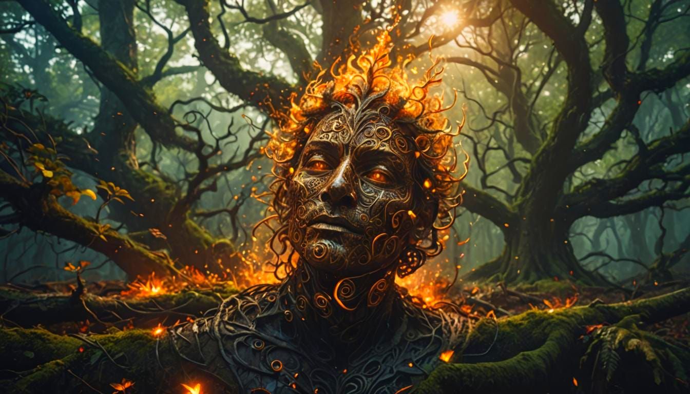 "Nature's Flames: A Cry for Mercy"