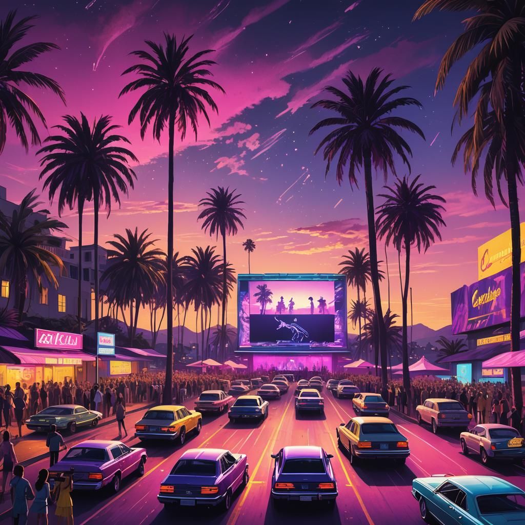 Cannes Drive-In Party: Neon Fantasy Art