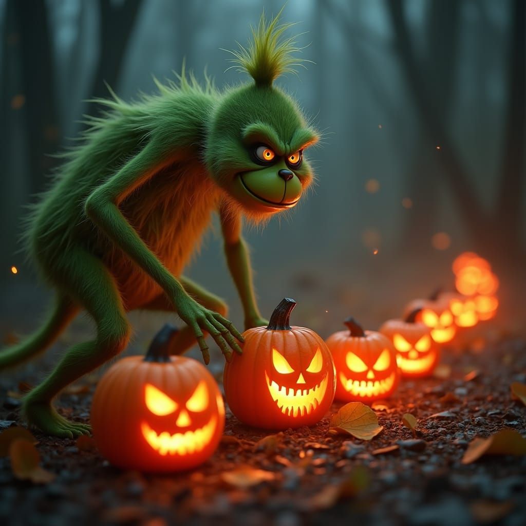 Grinch's Mischief: Extinguishing Jack-o'-Lanterns in Fantasy...