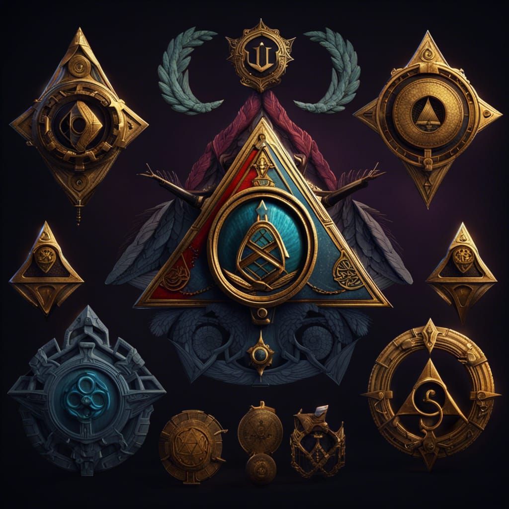 Intricate Secret Society Symbols: Matte Painting