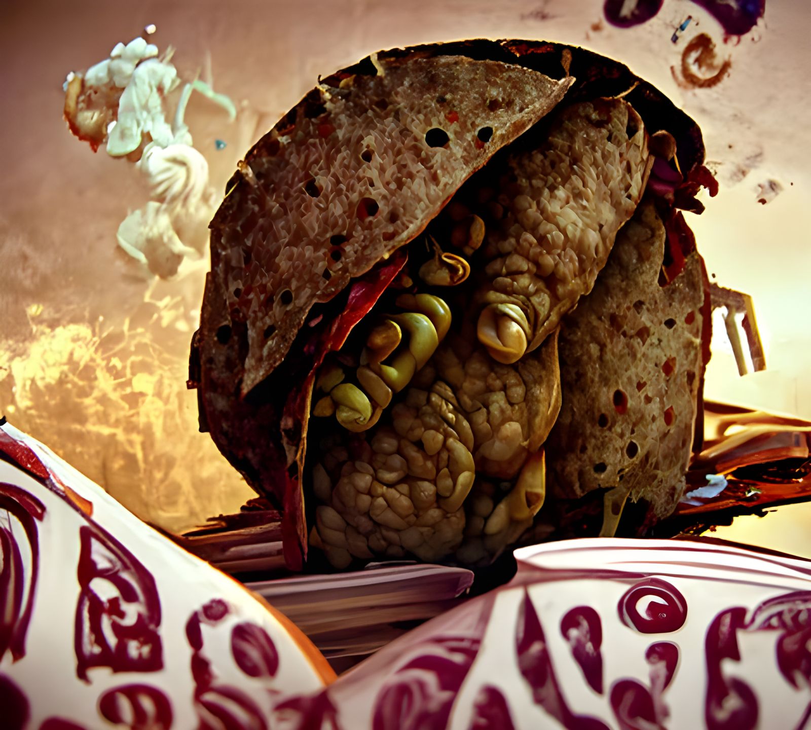 Horrific Powered Tacos Grande in Detailed Style
