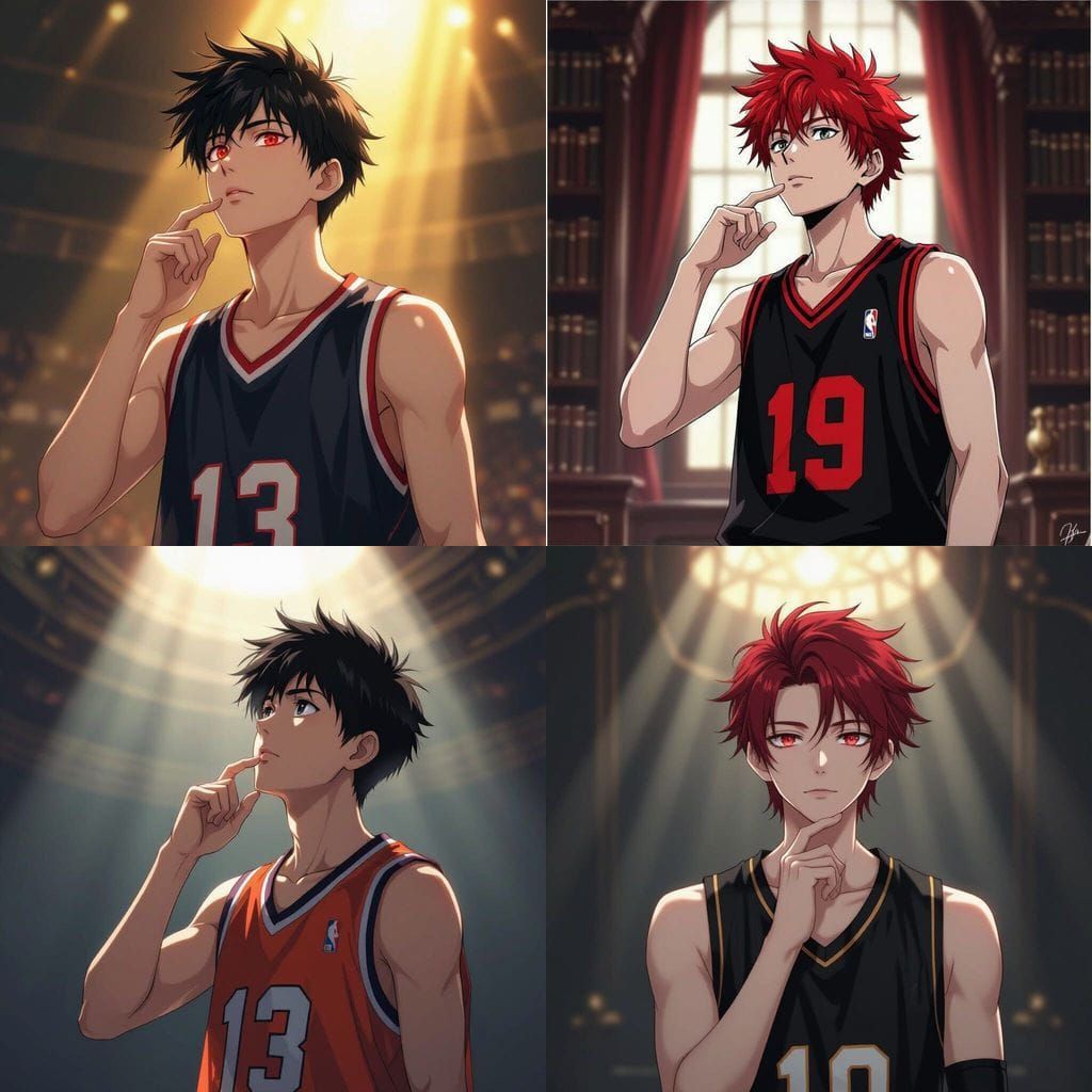 Anime Character in Jersey Posed Like Light Yagami