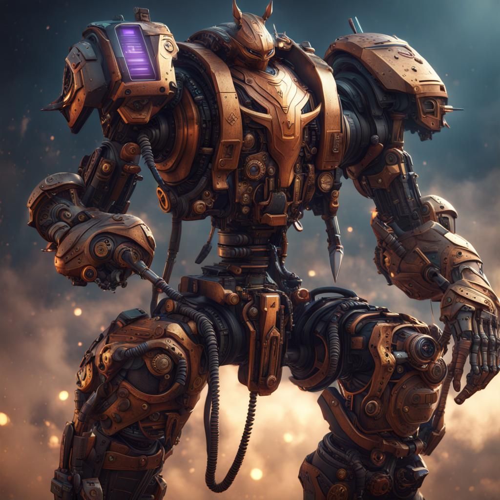 Robotic Warrior Phone Charger Concept Art