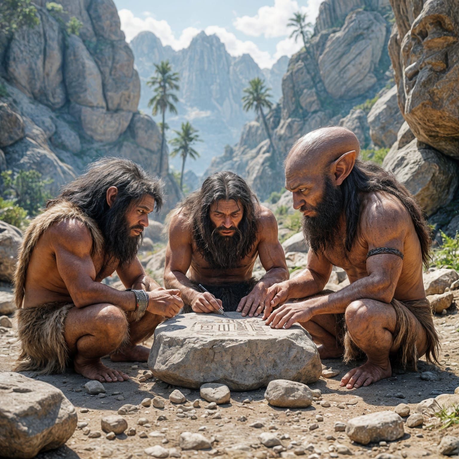 Neanderthals Learn Hieroglyphs from Alien Visitor