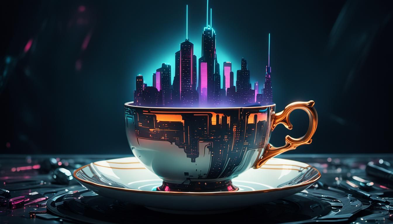 cyberpunk teacup