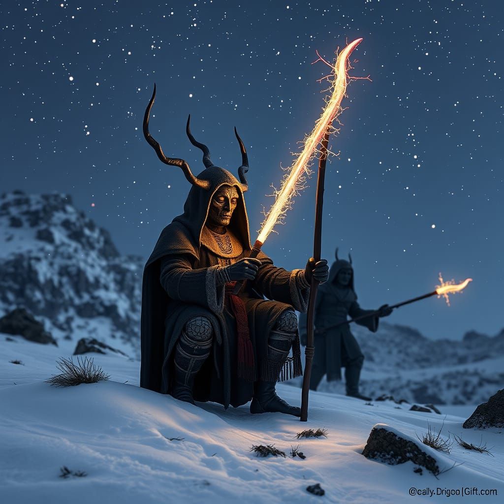 Surreal Alien Djinn in a Strange Landscape