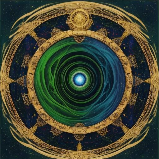 Jaguar Samurai in Abstract Expressionist Style