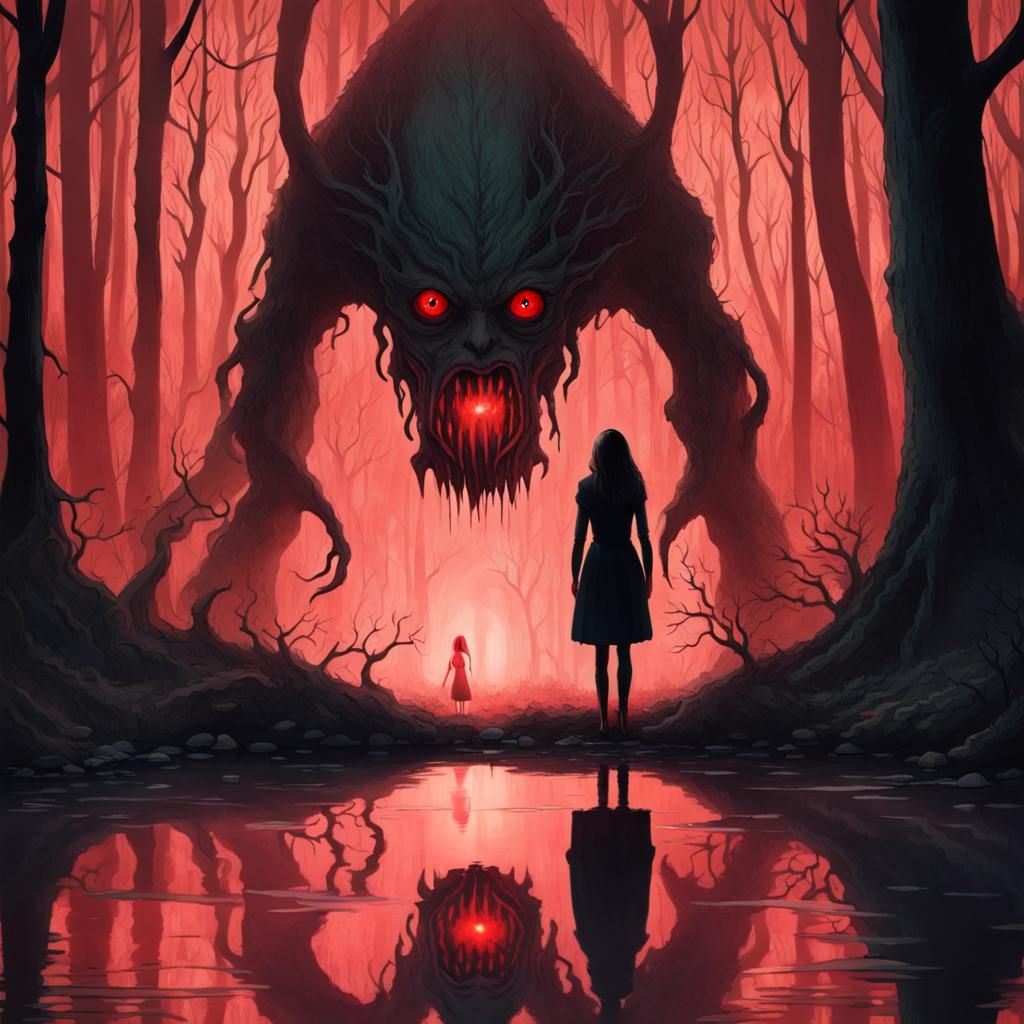 Monster Reflection in Spooky Woods