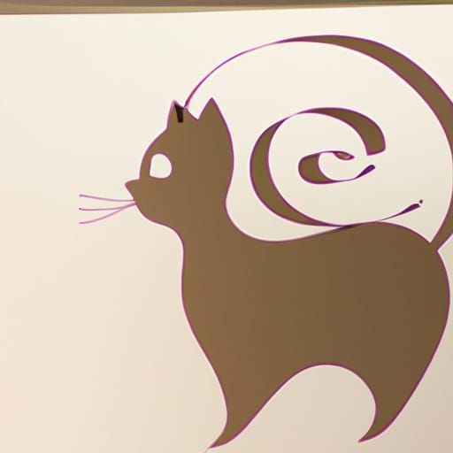 Intricate Papercut of a Cat