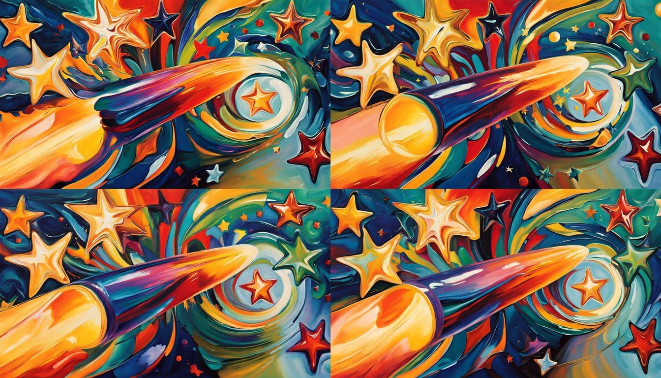 Avant-Garde Spaceship in Iridescent Glory