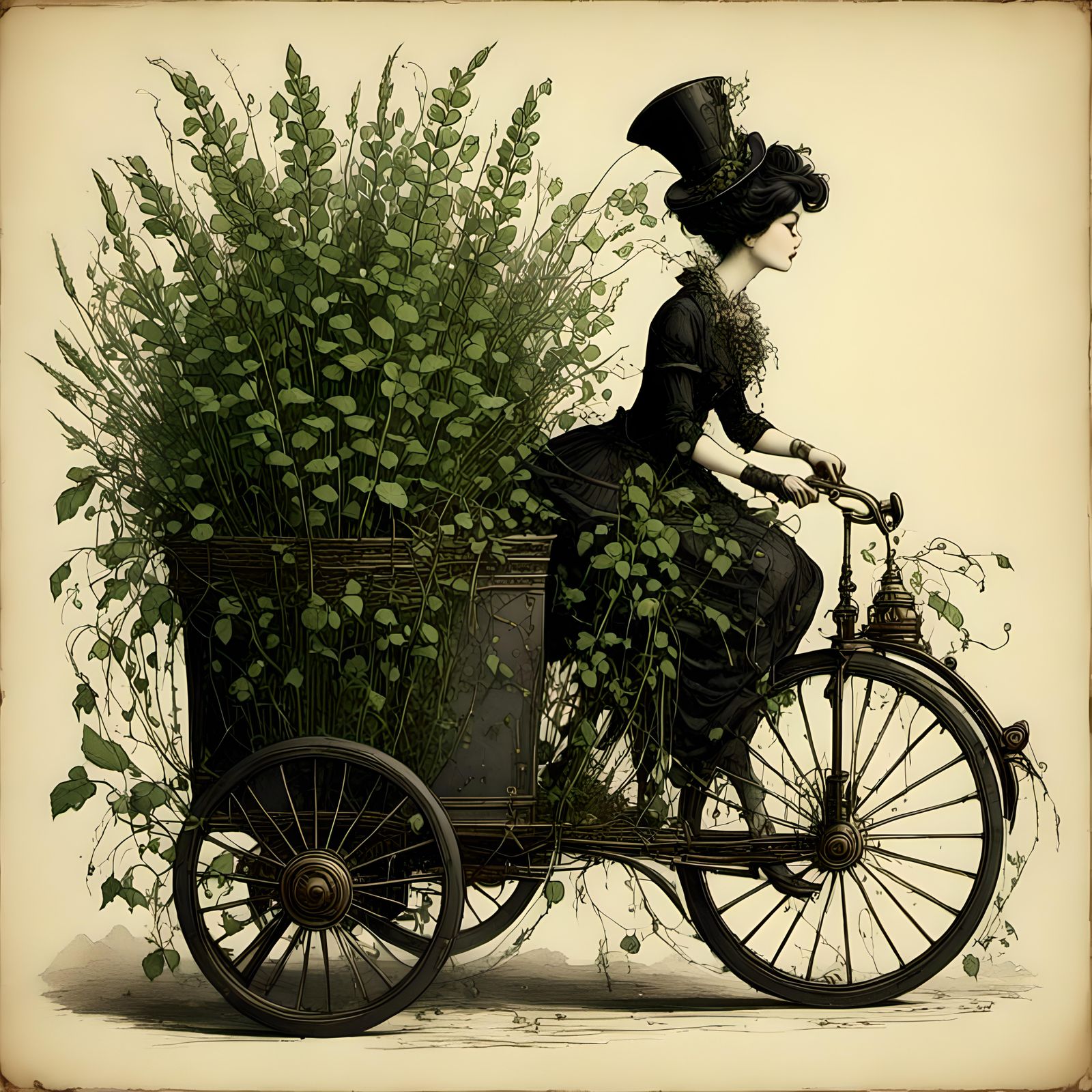 Surreal Hodgepodge of Houseplant, Hedgehog, and Oddities