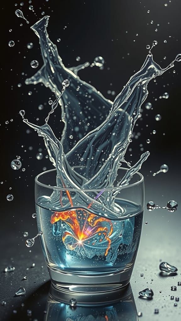 Cosmic Water Explosion Transforms into a Vast, Starry Univer...