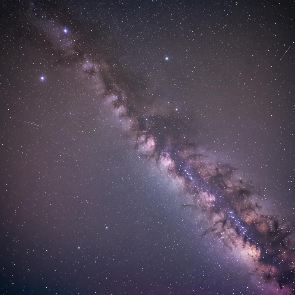 Stars Sparkling: Astrophotography Masterpiece in Blue and Pu...