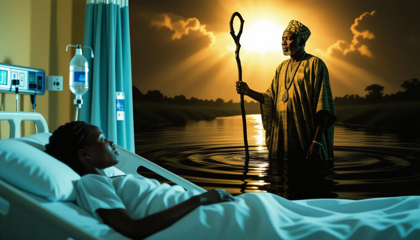 Spiritual Vision of Nigerian Girl's River Crossing