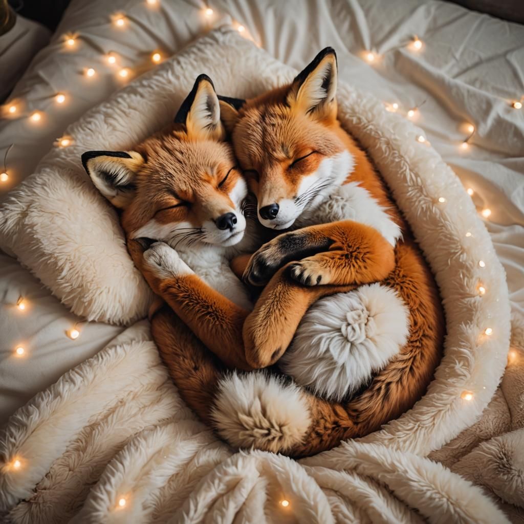 Furry Fox Woman Sleeping: Professional Photography