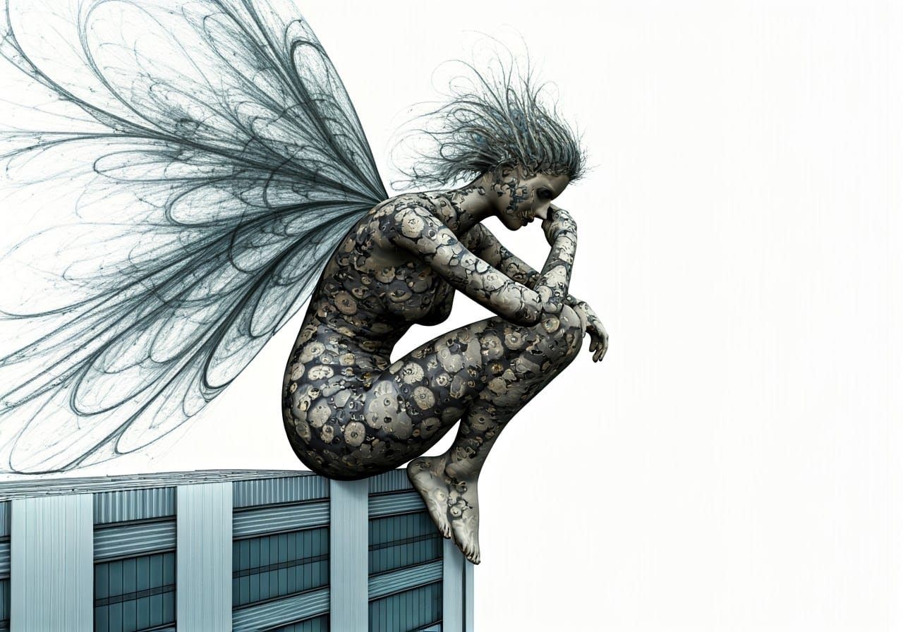 Cyber Fairy on a Fractal Balcony