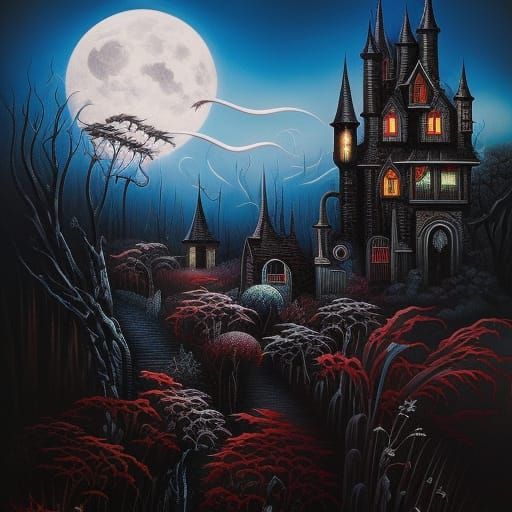 Night Sunflowers: Mixed Media Digital Art