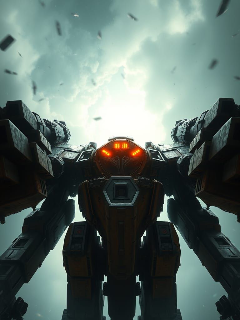 Armored Core Mech in Epic Atmosphere